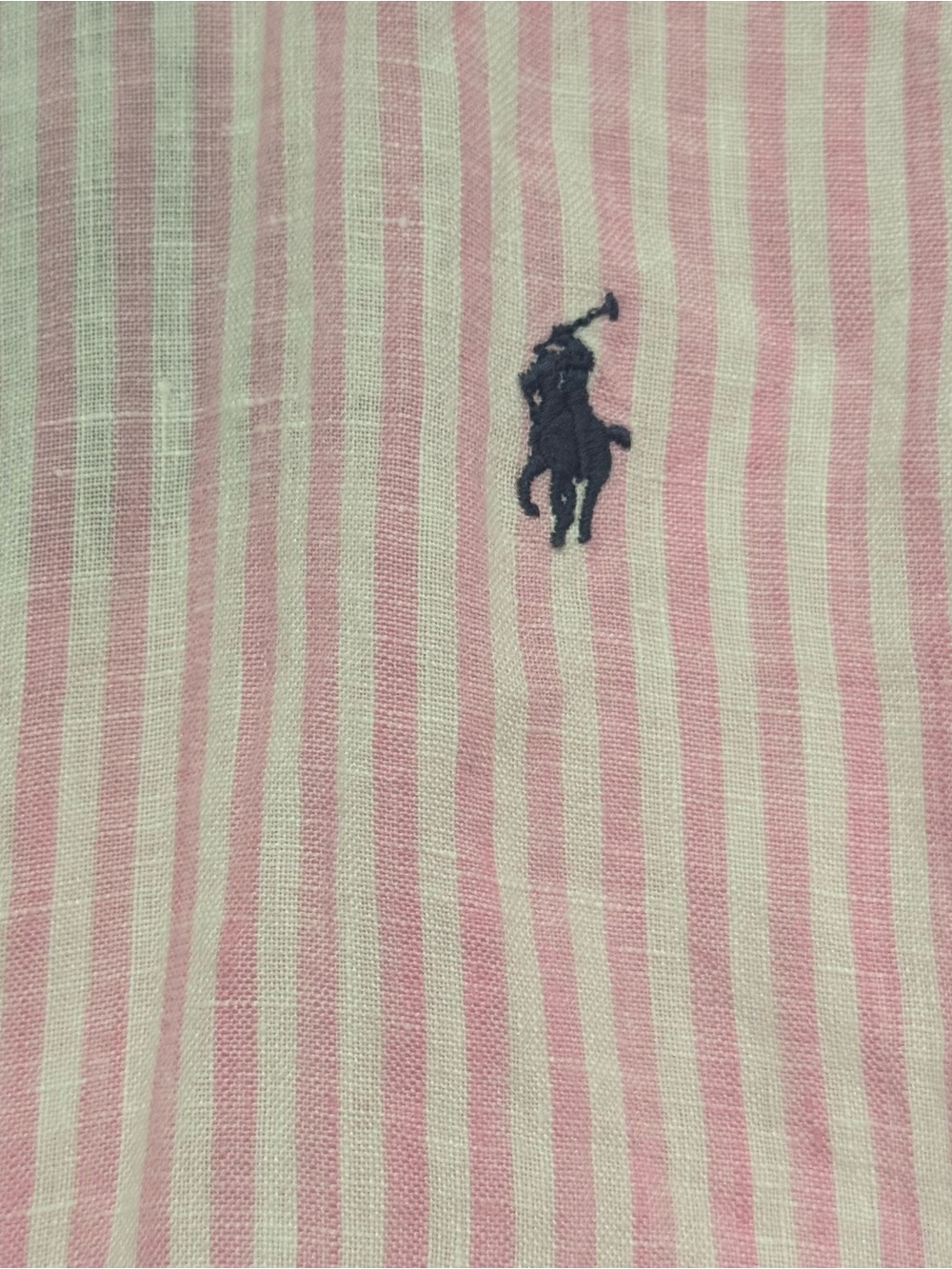 Polo by Ralph Lauren Pink and White Striped Shirt Dress - Picture 10 of 13